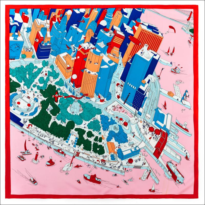 Battery Park 90*90cm Square Scarf 100% Twill Silk Scarfs Manual Rolled Designer Foulard En Soie Scarves, Blue;gray
Battery Park 90*90cm Square Scarf 100% Twill Silk Scarfs Manual Rolled Designer Foulard En Soie Scarves, Blue;gray