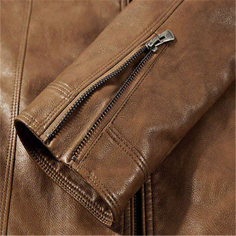 Men Motorcycle Faux Leather Jackets Biker Coats Men's Motobiker Zip Cool Male Overcoat Streetwear Bomber Windbreaker Blue 210518