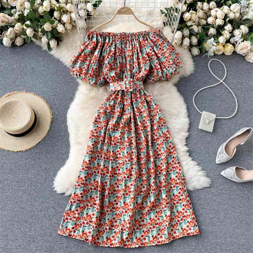 Women's Dress Beach Style Off Shoulder Slash Neck Puff Sleeve Elastic Waist Bohemian Floral Print Vacation Maxi with Belt 210603, Beige
Women's Dress Beach Style Off Shoulder Slash Neck Puff Sleeve Elastic Waist Bohemian Floral Print Vacation Maxi with Belt 210603, Beige