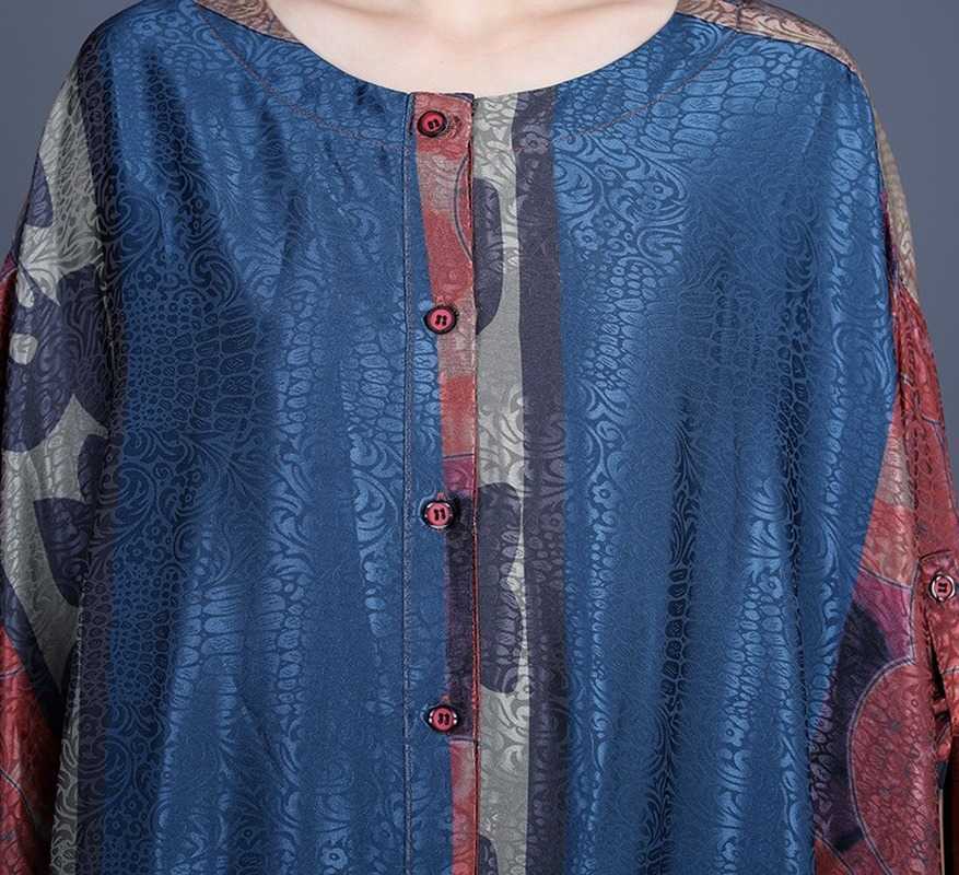 Summer Korean Fashion Products Casual Loose Dress Elegant Temperament Printing Irregular Color Matching Retro 210615Z