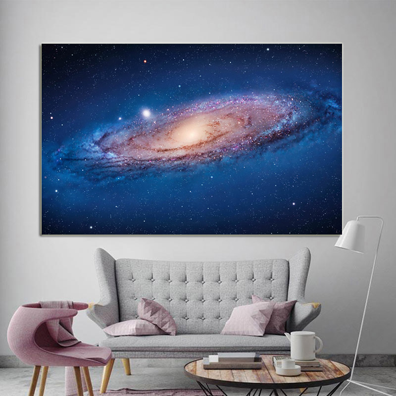 Galaxy Poster Print Canvas Painting Space Pictures For Living Room Wall Art Poster Print Decorative Pictures Unframed
