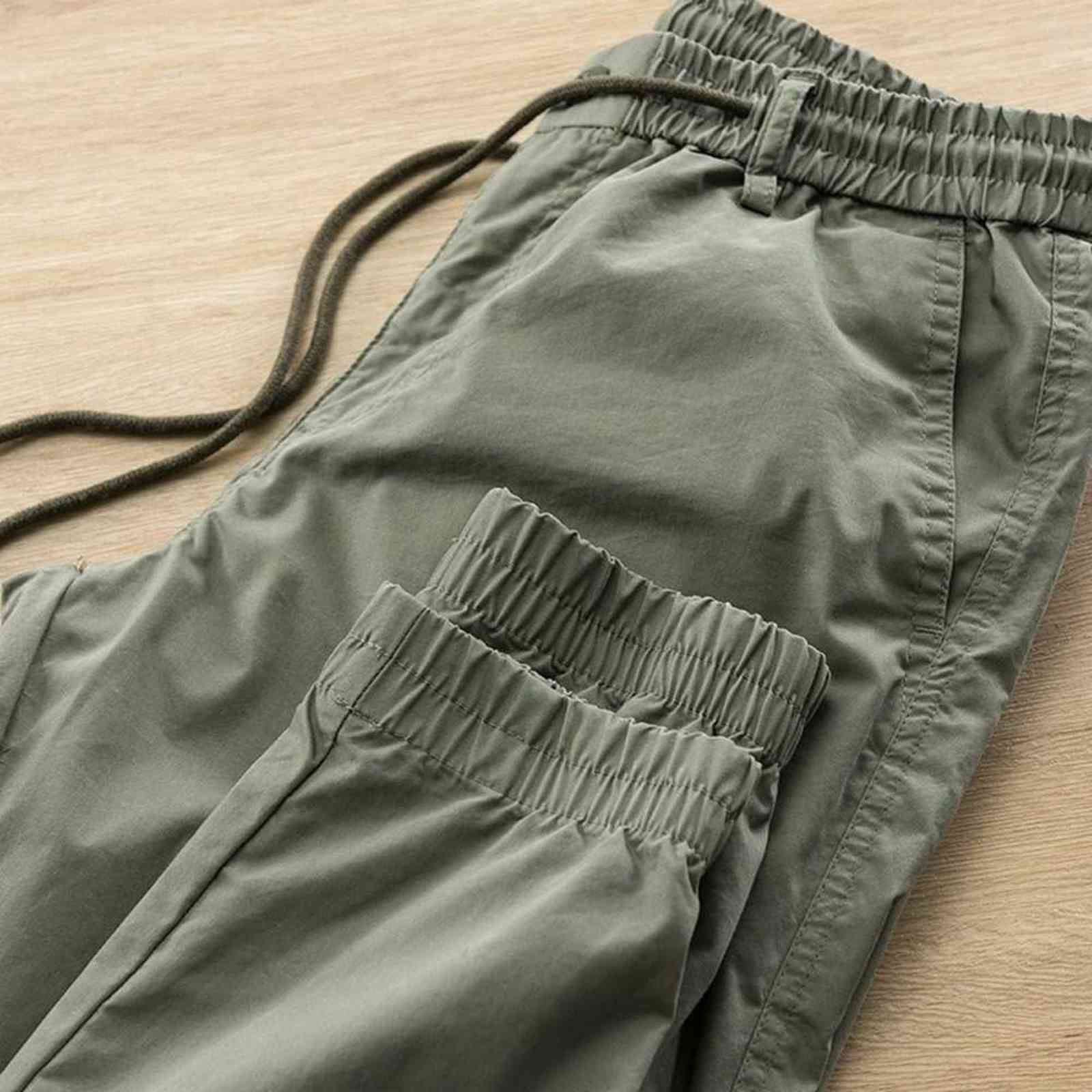 Men Pants Korean Fashion Drawstring Casual Trousers Men Ankle Length Pants Outwear Men Long Pants Streetwear Cool 211112