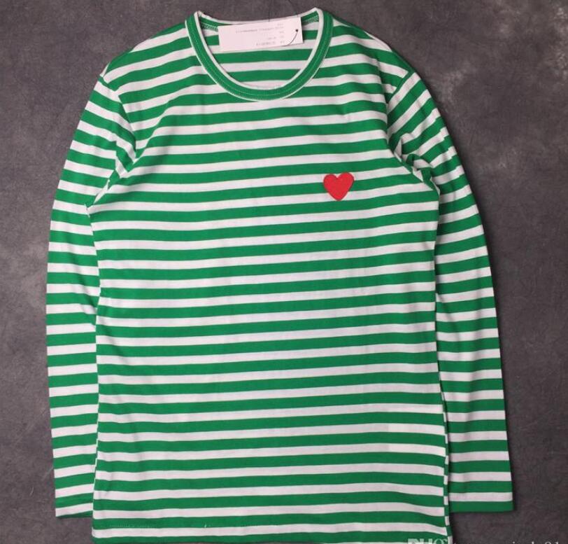 Men T-Shirts European, American and Japanese men's five color stripe small red heart embroidered cotton T-shirt autumn round neck female pure long sleeve T-shirts, W4
Men T-Shirts European, American and Japanese men's five color stripe small red heart embroidered cotton T-shirt autumn round neck female pure long sleeve T-shirts, W4