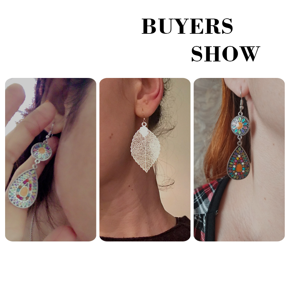 Multiple Boho Ethnic Dangle Earrings for Women Female Fashion Women's Ornament Charm Jewelry Accessories