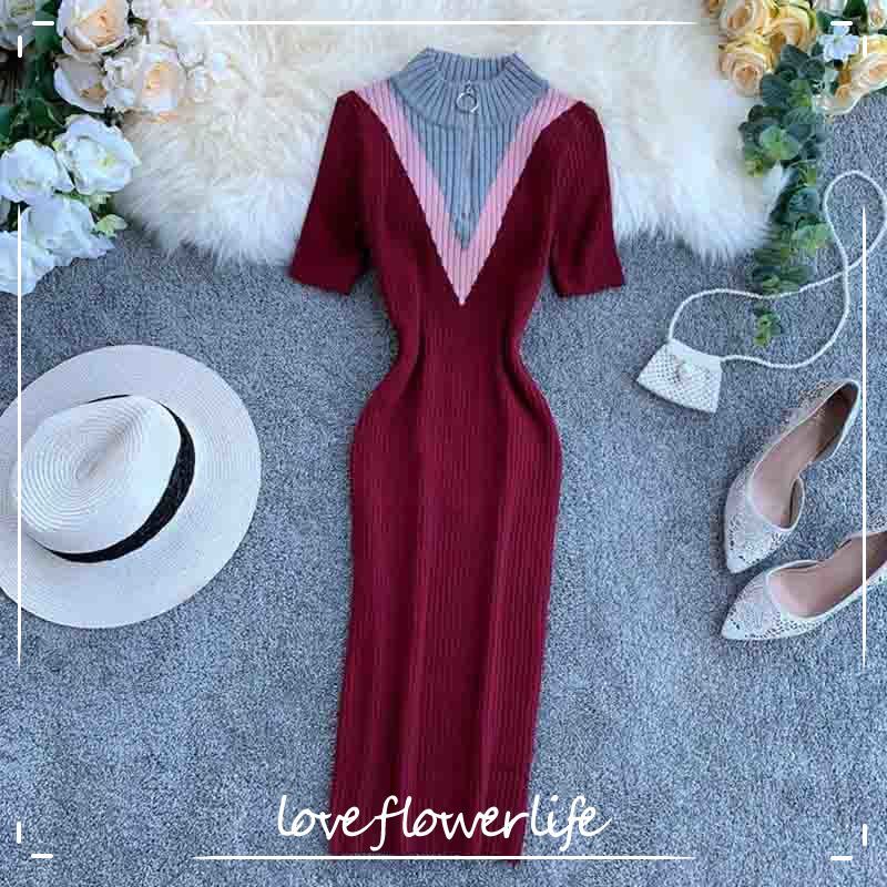Summer Women Knitted Dress Patchwork Zipper Stand Collar Sweater Bodycon Dress Lady Elasticity Slim Short Sleeve Vestidos 210521, Green
Summer Women Knitted Dress Patchwork Zipper Stand Collar Sweater Bodycon Dress Lady Elasticity Slim Short Sleeve Vestidos 210521, Green