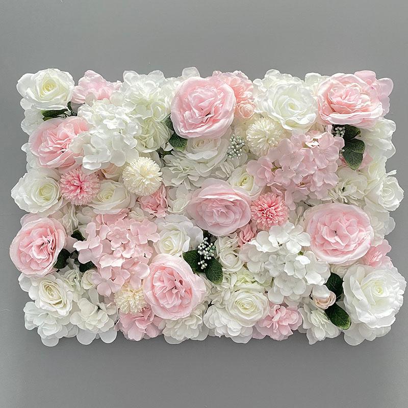 Decorative Flowers & Wreaths Aritificial Silk Rose Flower Wall Panels Decoration For Wedding Baby Shower Birthday Party Pography Backdrop