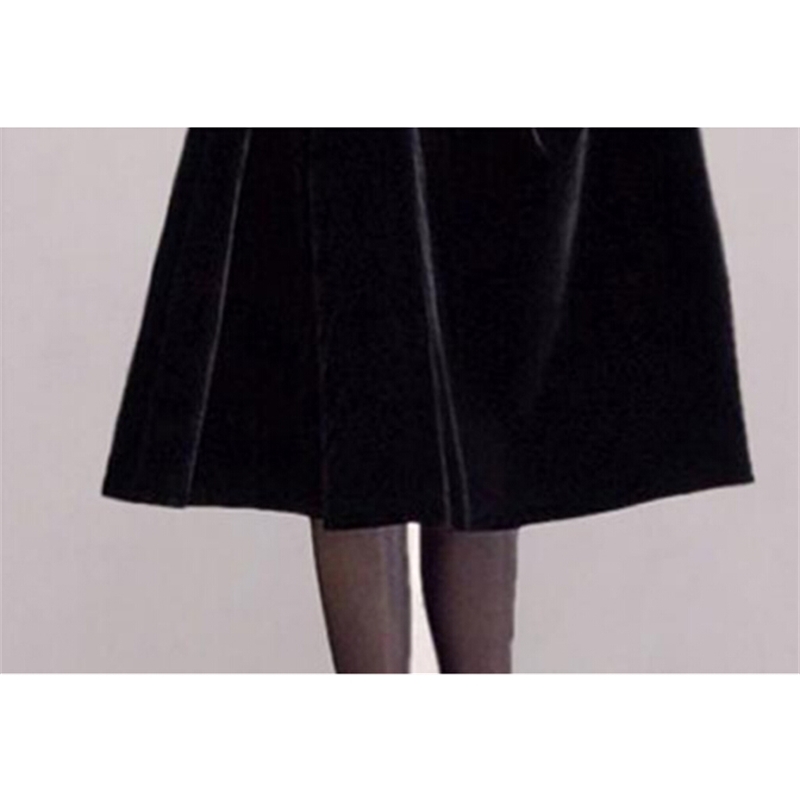 High Quality Vintage Black Velvet Turtleneck Collar Party Dress Women Elegant Temperament Female Long Sleeve Vestidos 210520