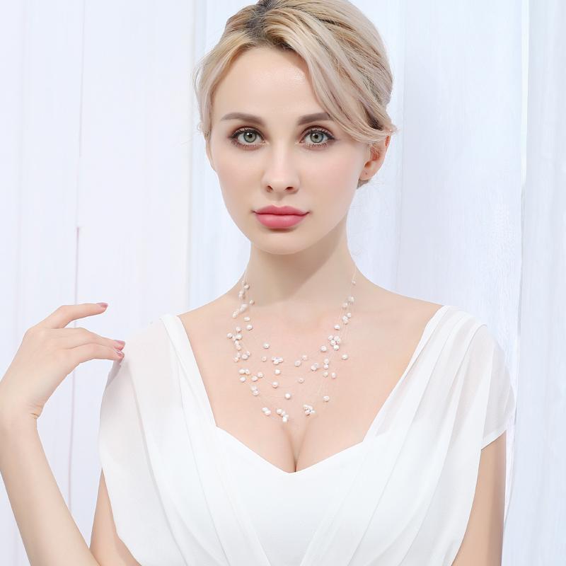 Chains DMNFP262 5-6mm Baroque Freshwater Pearl Necklace Gypsophila Style Jewelry For Women, Silver
Chains DMNFP262 5-6mm Baroque Freshwater Pearl Necklace Gypsophila Style Jewelry For Women, Silver