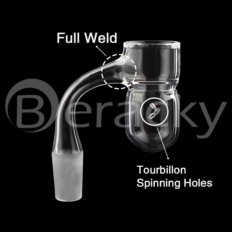 Beracky Full Weld Splash Guard Round Bottom Smoking Quartz Banger With Auto - Spinner / Tourbillon Holes 25mmOD Beveled Edge Seamless Nails For Glass Bongs Dab Rigs
Beracky Full Weld Splash Guard Round Bottom Smoking Quartz Banger With Auto - Spinner / Tourbillon Holes 25mmOD Beveled Edge Seamless Nails For Glass Bongs Dab Rigs