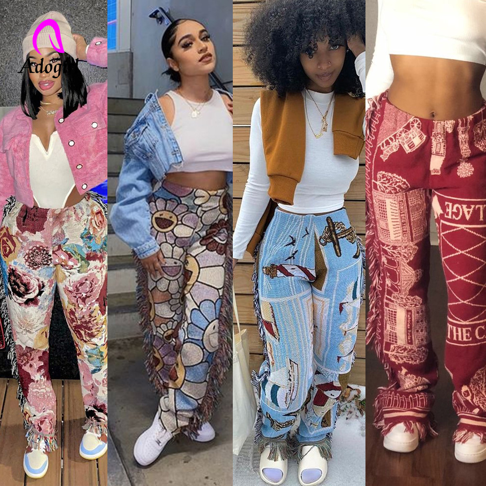 Tassel Patchwork Striped Print Jogger Pant Women Rave Festival Clothing Summer Casual High Waist Bodycon Active Sweat Pants, Light blue
Tassel Patchwork Striped Print Jogger Pant Women Rave Festival Clothing Summer Casual High Waist Bodycon Active Sweat Pants, Light blue