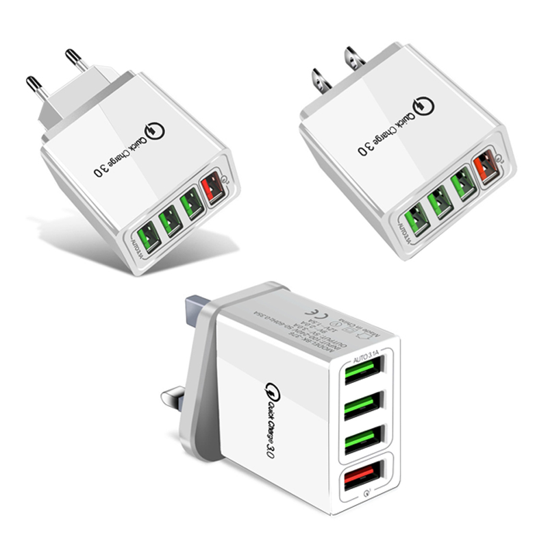 3.0 4.0 USB Charger 3.1A Fast Wall Mobile Phone Charger For 4 Ports Adapter QC 3.0 Charger
3.0 4.0 USB Charger 3.1A Fast Wall Mobile Phone Charger For 4 Ports Adapter QC 3.0 Charger