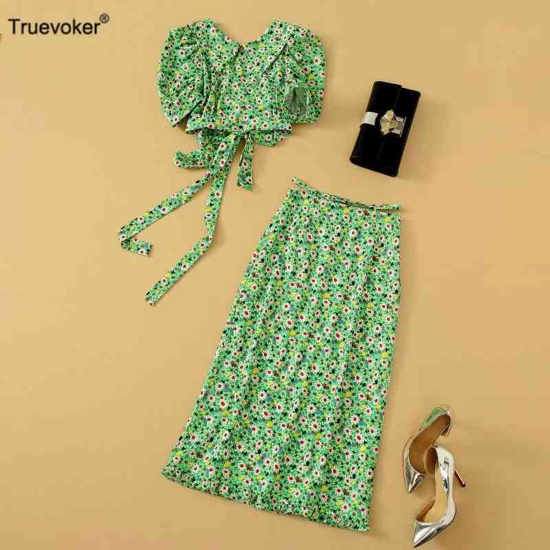 Truevoker European Runway Designer Skirt Set Women Peter Pan Collar Green Print Crop Top + With Floral Midi et 210602
Truevoker European Runway Designer Skirt Set Women Peter Pan Collar Green Print Crop Top + With Floral Midi et 210602