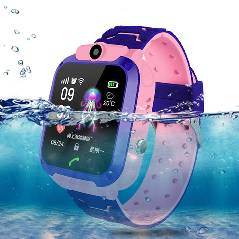 Q12 Kids Smart Watches LBS SOS Waterproof Tracker Smartwatch for Kid Anti-lost Support SIM Card Compatible for Android IOS Phone with Retail Box