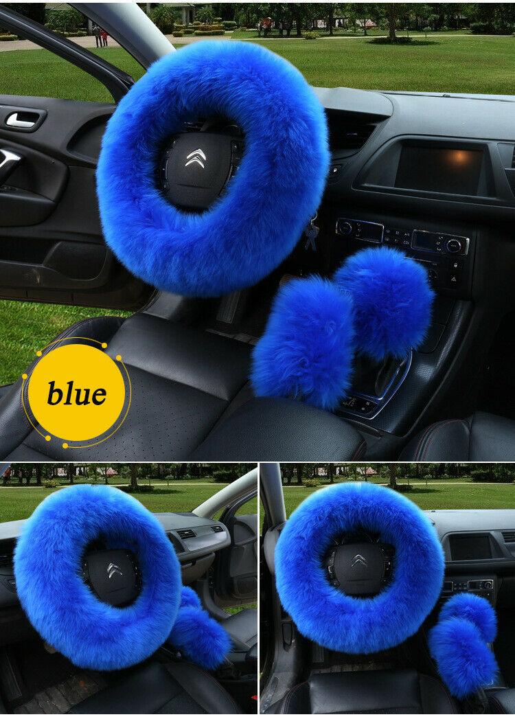 Steering Wheel Covers 3PCS Real Australian Wool Cover Furry Fluffy Car Accessory
Steering Wheel Covers 3PCS Real Australian Wool Cover Furry Fluffy Car Accessory