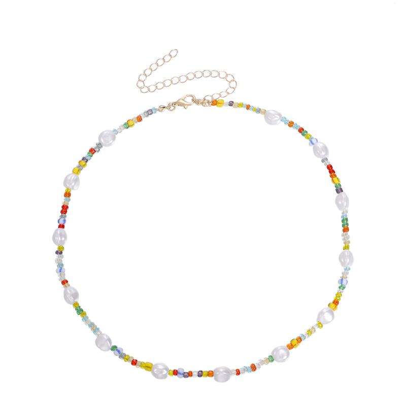 Chokers Imitation Pearls Rice Beads Beaded Necklace For Women Colorful Clavicle Chain Gold Color Short Necklaces Female 2021 Fashion
Chokers Imitation Pearls Rice Beads Beaded Necklace For Women Colorful Clavicle Chain Gold Color Short Necklaces Female 2021 Fashion