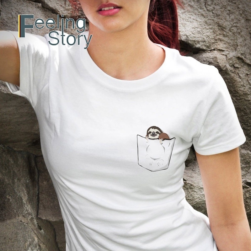 Harajuku Summer Tshirts for Women Plus Size Cute Cotton Shirt Arrivals Sloth Animal Print White Shirts 210603, Stone color
Harajuku Summer Tshirts for Women Plus Size Cute Cotton Shirt Arrivals Sloth Animal Print White Shirts 210603, Stone color