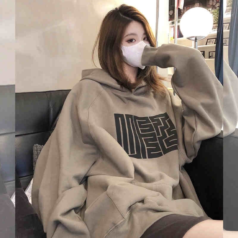 Lazy wind hooded sweater women's autumn new high street loose Korean student casual coat ins fashion brand, Black
Lazy wind hooded sweater women's autumn new high street loose Korean student casual coat ins fashion brand, Black