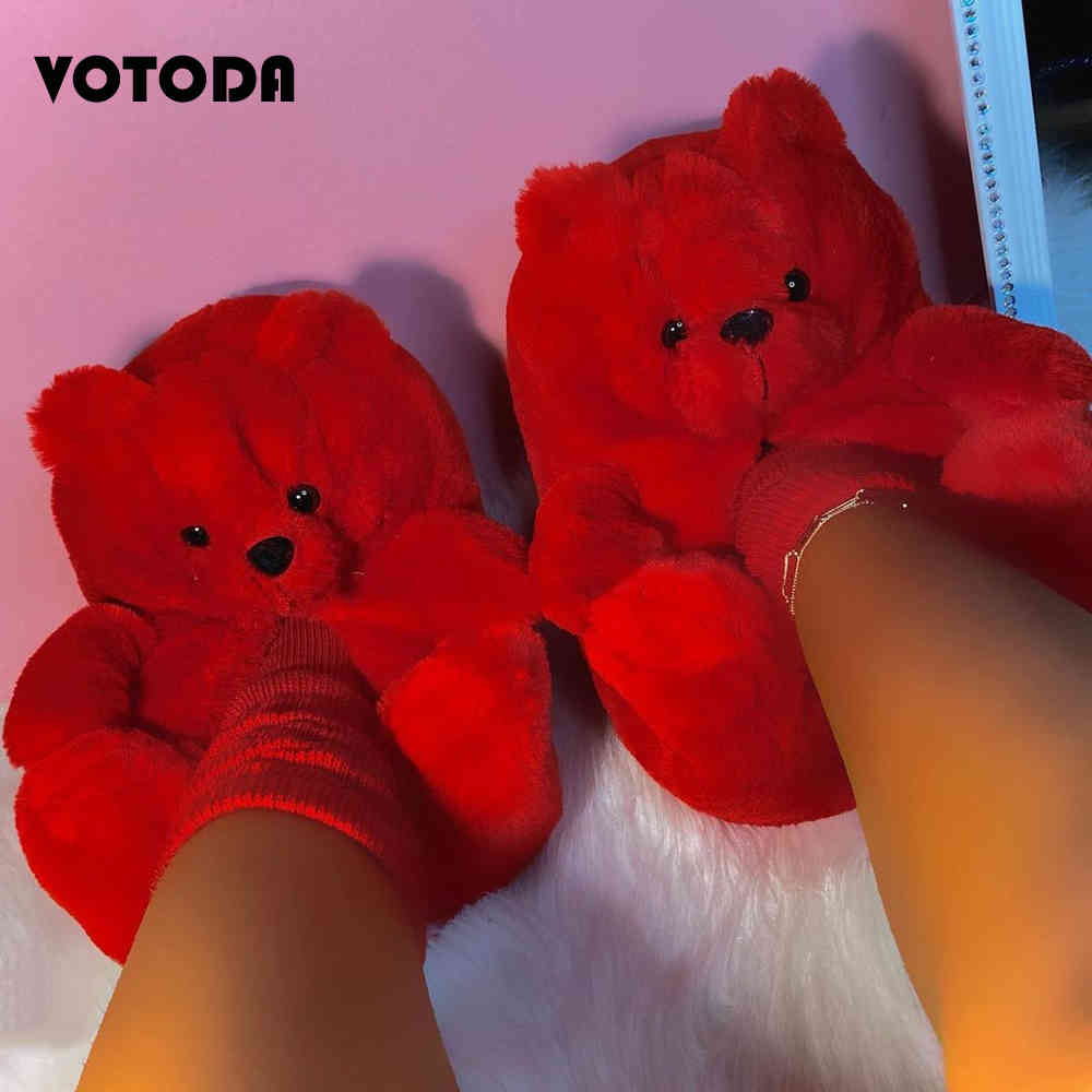 Women Teddy Bear Slippers Winter Warm Plush House Shoes Indoor Flip Flops Funny Cartoon Bear Slipper Female Soft Anti-slip Shoes X0523, As shown i
Women Teddy Bear Slippers Winter Warm Plush House Shoes Indoor Flip Flops Funny Cartoon Bear Slipper Female Soft Anti-slip Shoes X0523, As shown i