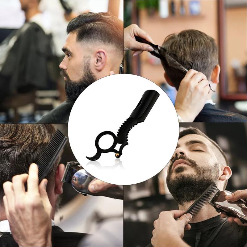 Hair Scissors Straight Edge Barber Razor Haircut Beard Eyebrow Shaving Tool Manual Depilation Hairdresser Trimming Tools