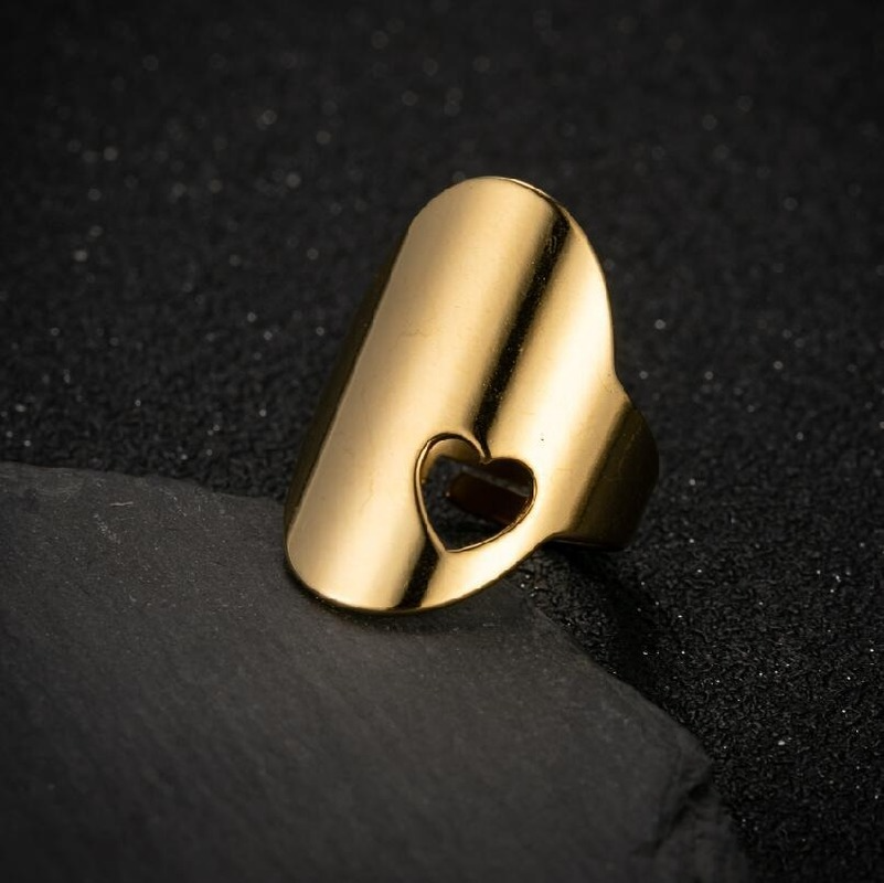 Stainless Steel Hollow Love Heart Nail Ring Band Finger Adjustble Gold Rings for Women Summer Fashion Jewelry Will and Sandy, Silver
Stainless Steel Hollow Love Heart Nail Ring Band Finger Adjustble Gold Rings for Women Summer Fashion Jewelry Will and Sandy, Silver