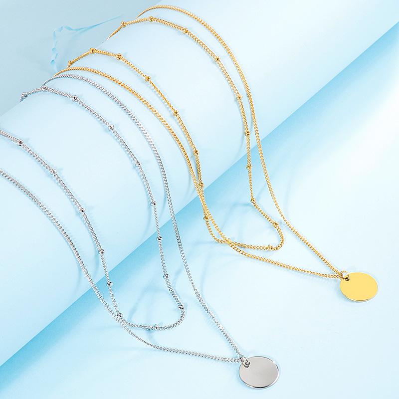 Pendant Necklaces Minar Stainless Steel Double Layered Thin Chain Chokers Necklace For Women Girls Alloy Coin Classic Accessories
Pendant Necklaces Minar Stainless Steel Double Layered Thin Chain Chokers Necklace For Women Girls Alloy Coin Classic Accessories