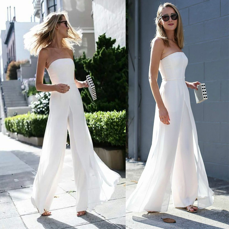 Waist 2021 Mid Suspender Loose Jumpsuit White Waistless Chiffon Casual Pants, White;pink
Waist 2021 Mid Suspender Loose Jumpsuit White Waistless Chiffon Casual Pants, White;pink