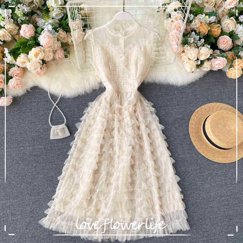 Elegant Summer Dress Women O Neck Sleeveless Midi Female Solid Color Sweet Mesh Dresses A-line Ruffles Cake Dress Vestidos 210521, Pink
Elegant Summer Dress Women O Neck Sleeveless Midi Female Solid Color Sweet Mesh Dresses A-line Ruffles Cake Dress Vestidos 210521, Pink
