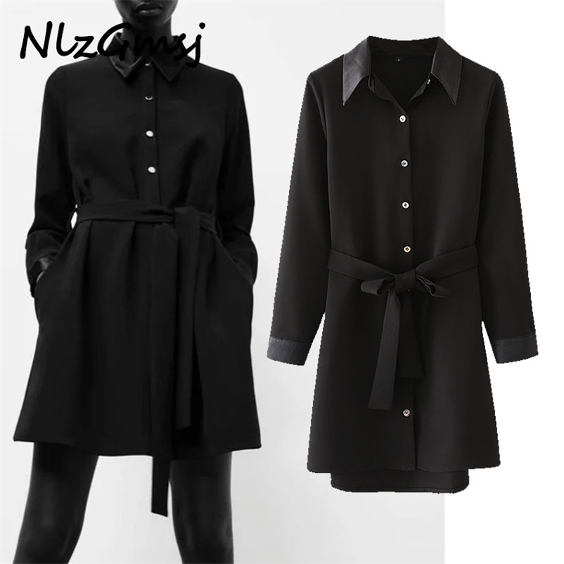 Dres Fashion Patchwork Black Shirt with Slash Vintage Long Sleeve Office Ladies Midi 210628, As picture
Dres Fashion Patchwork Black Shirt with Slash Vintage Long Sleeve Office Ladies Midi 210628, As picture