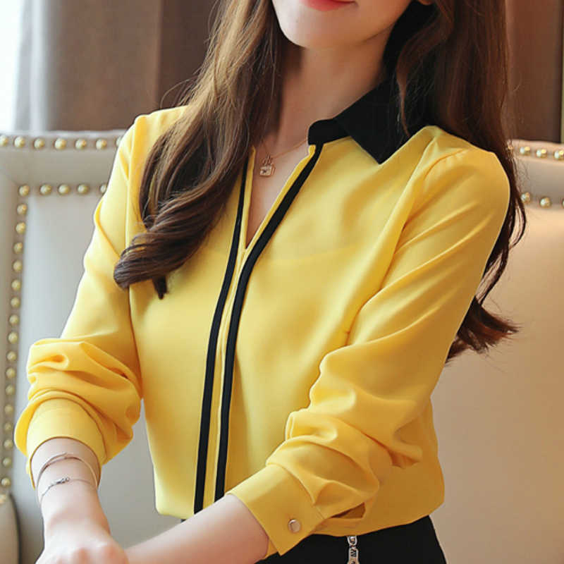 Blusas Mujer De Moda Turn Down Collar Office Ladies Tops Long Sleeve Chiffon Blouse Women Tops Womens Tops And Blouses B865 210602, Yellow
Blusas Mujer De Moda Turn Down Collar Office Ladies Tops Long Sleeve Chiffon Blouse Women Tops Womens Tops And Blouses B865 210602, Yellow