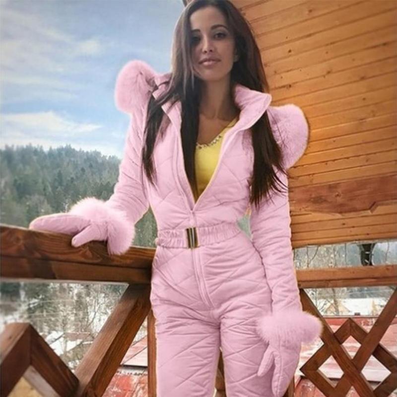 Women's Jackets Winter Jacket Ski Suit Women Thick Snowboard Skisuit Outdoor Sports Zipper Warm