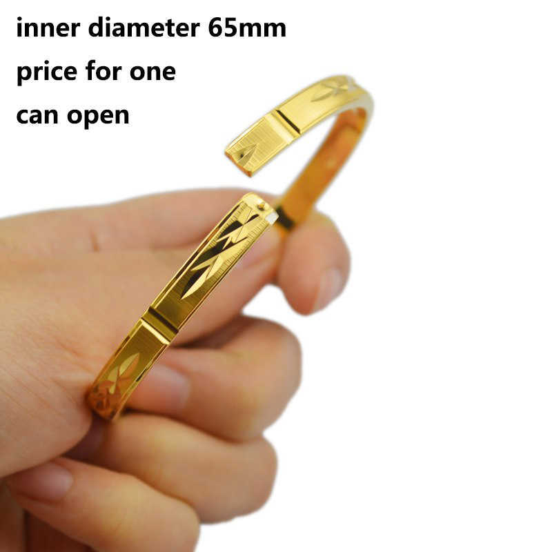 Ethlyn Fashion Dubai Gold Jewelry Gold Color Bangles For Ethiopian Bangles & Bracelets Ethiopian Jewelry Bangles Gift B01 X0706