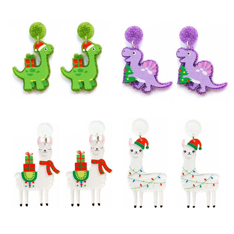 Dangle & Chandelier Donarsei Cute Cartoon Animal Christmas Earrings For Women Funny Xmas Dinosaur Alpaca Drop Gift, Silver
Dangle & Chandelier Donarsei Cute Cartoon Animal Christmas Earrings For Women Funny Xmas Dinosaur Alpaca Drop Gift, Silver