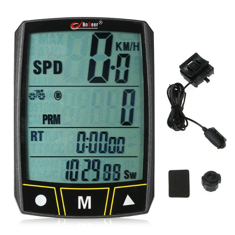 Bike Computers Bogeer Wireless/Wired Bicycle Computer Cycling Stopwatch Sensor LED Backlight Waterproof With LCD Odometer Speedometer
Bike Computers Bogeer Wireless/Wired Bicycle Computer Cycling Stopwatch Sensor LED Backlight Waterproof With LCD Odometer Speedometer