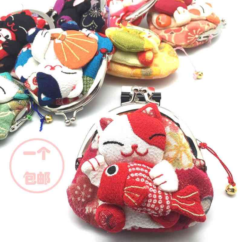 Zero Japanese wave hand Zhaocai cat and wind small wallet Korean lovely women's key coin bag creativity, Red (non red) cat holding koi
Zero Japanese wave hand Zhaocai cat and wind small wallet Korean lovely women's key coin bag creativity, Red (non red) cat holding koi