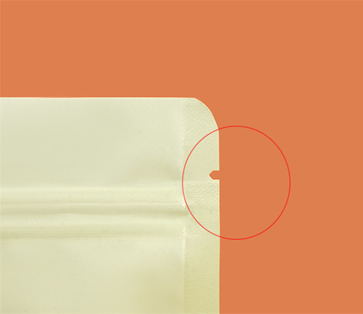 100pcs Matte Off-white Window Zip Lock Aluminum Foil Bag Stand up Beige Resealable Meat Coffee Powder Snack Nuts Xmas Wedding Gifts Heat Sealing Packa