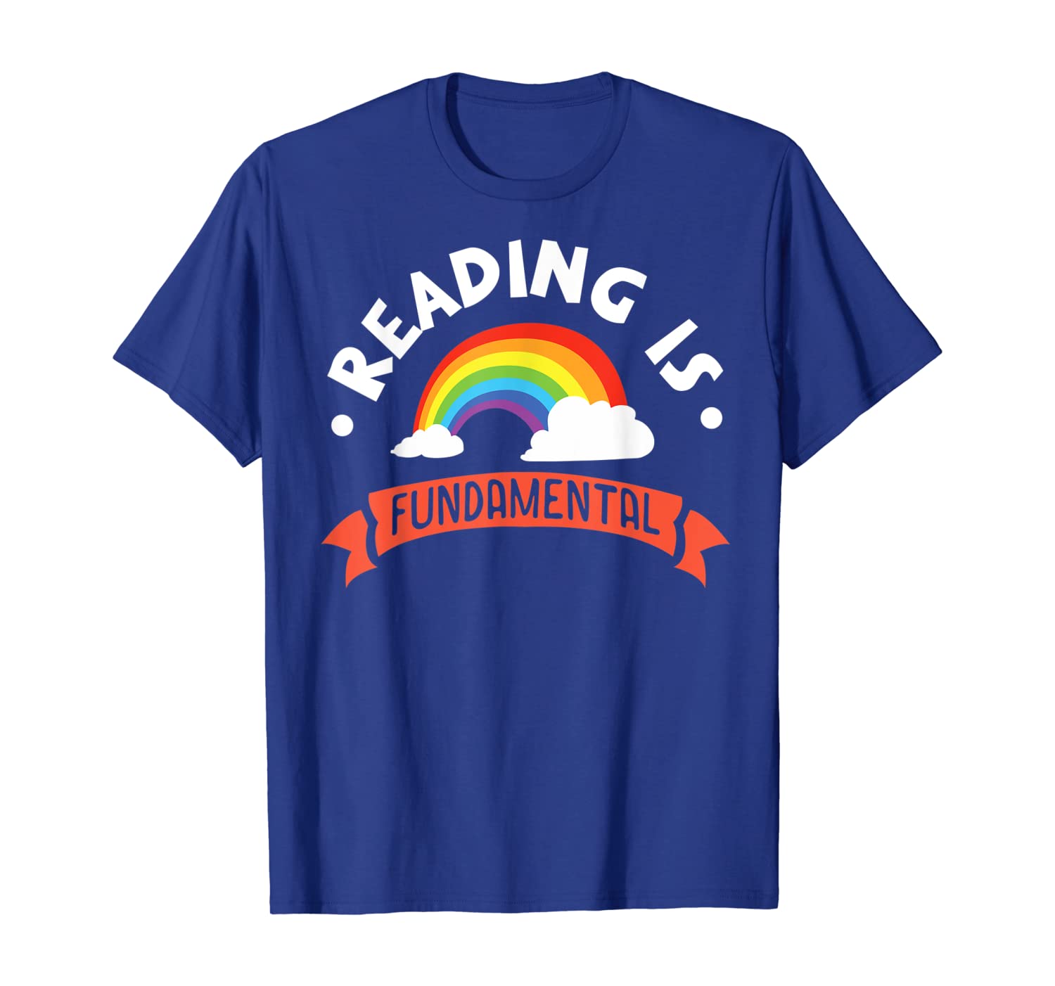 Book Lovers Reading Is Fundamental T-Shirt, White;black