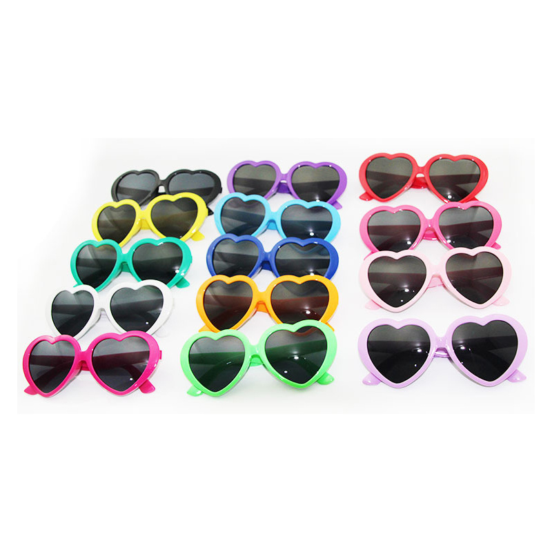 Sun Peach Heart Sunglasses eyewear Kids Adults Children Women Men Heart-shaped Glasses for Beach Z260305