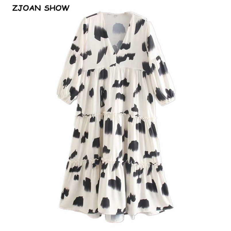 Vintage Leopard Print Midi Dress Elegant Women V neck Spliced Wood ear Ruffles Hem Loose Long Vestido 210429, Multi
Vintage Leopard Print Midi Dress Elegant Women V neck Spliced Wood ear Ruffles Hem Loose Long Vestido 210429, Multi