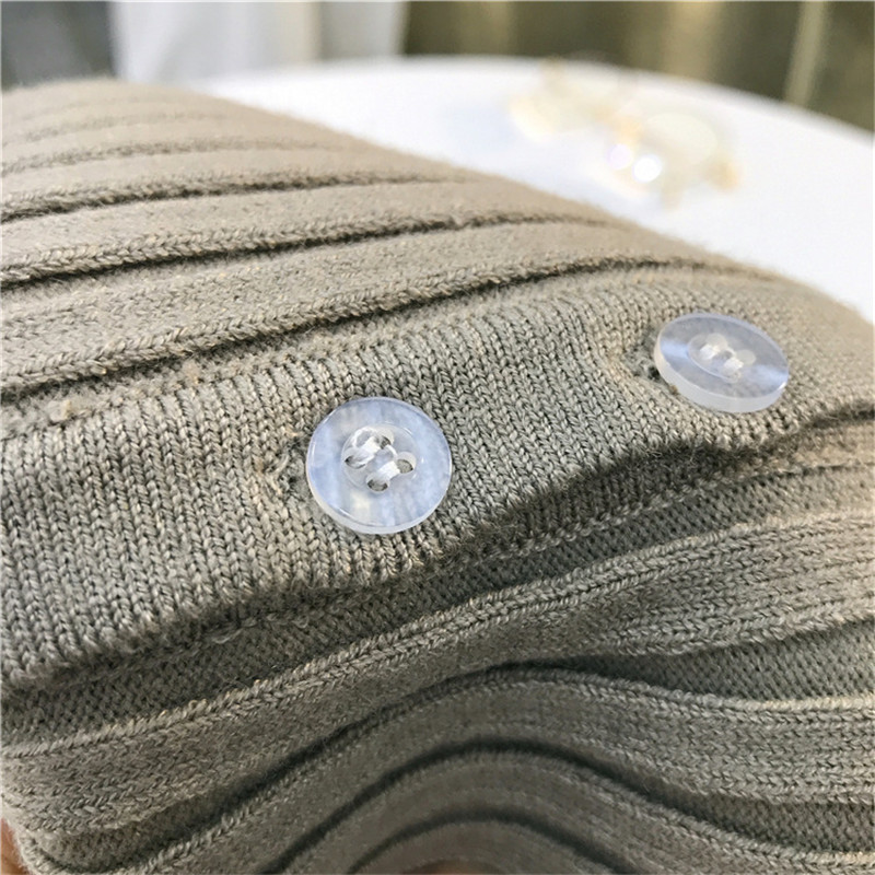 Women Button Up Ribbed Sweater Shirt Cropped Knit Cardigans Korean Knitting Crop Tops Streetwear B-020 210522