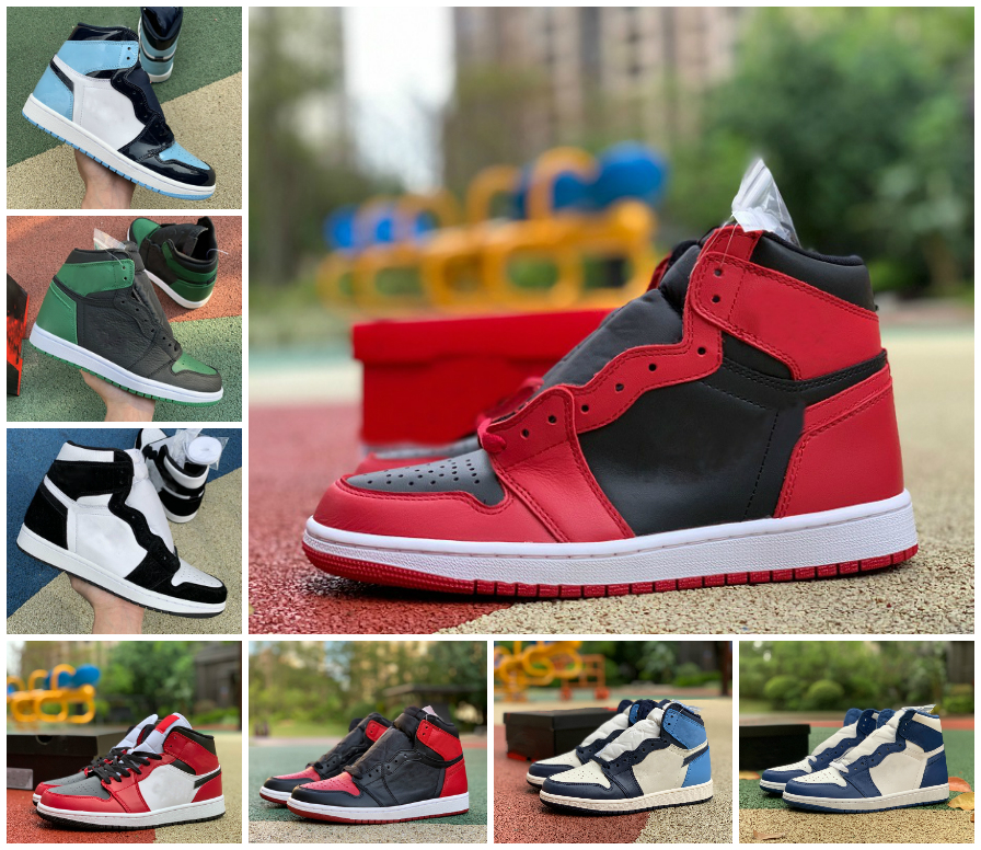 Jumpman 1 Chicago Reverse Mens Basketball Shoes 1s Obsidian UNC Banned Black Blue White Royal Toe Retroes Pine Green Court Purple Twist Fear
Jumpman 1 Chicago Reverse Mens Basketball Shoes 1s Obsidian UNC Banned Black Blue White Royal Toe Retroes Pine Green Court Purple Twist Fear