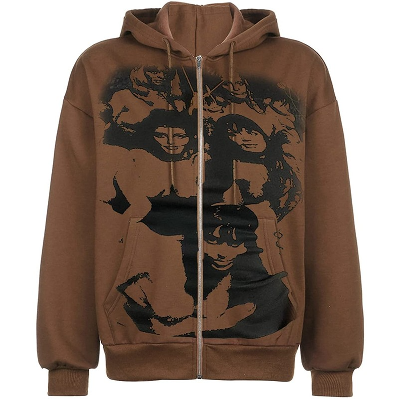 Black pattern Halloween female 3D printing zipper hooded sweater jacket sports autumn and winter regular jacket loose sports street wear lon
Black pattern Halloween female 3D printing zipper hooded sweater jacket sports autumn and winter regular jacket loose sports street wear lon