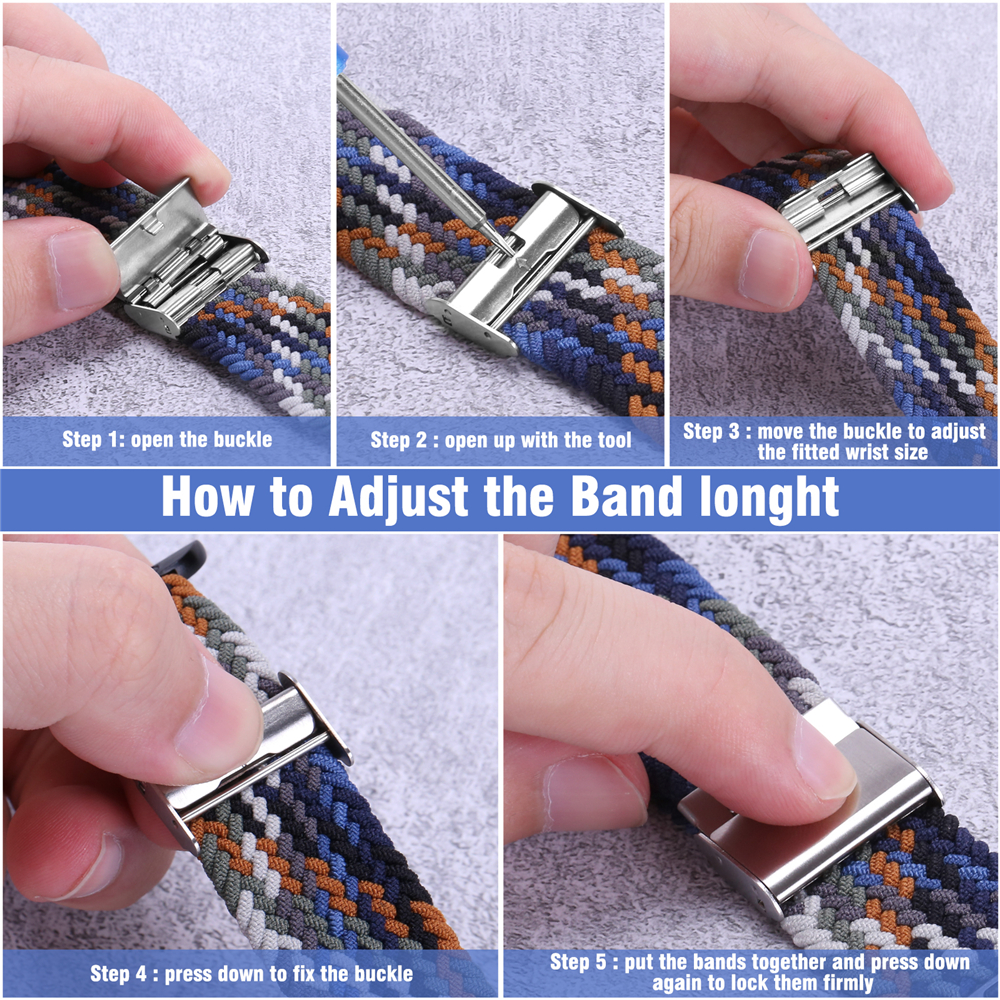 20mm 22mm Braided Nylon Loop Strap for Samsung Galaxy watch 3 46mm 42mm active 2 40mm 44mm Gear S3 bracelet Huawei GT2 Pro Band free shipping