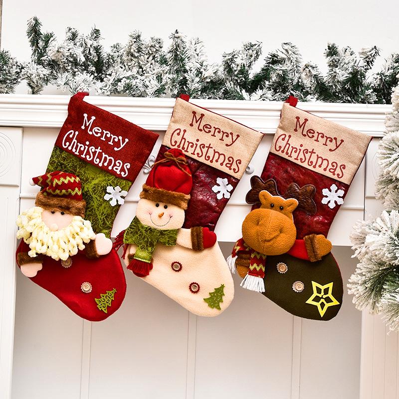 Gift Wrap Christmas Stocking Large Xmas Bags Fireplace Decoration Socks Decor For Home Year Candy Holder
Gift Wrap Christmas Stocking Large Xmas Bags Fireplace Decoration Socks Decor For Home Year Candy Holder