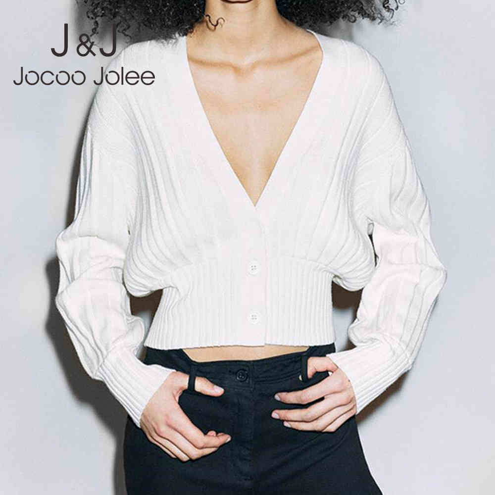 Jocoo Jolee Women Autumn Winter Solid Cardigan Casual Single Breasted V-neck Lantern Sleeve Knitted Sweater Coats Female Tops 210518, White
Jocoo Jolee Women Autumn Winter Solid Cardigan Casual Single Breasted V-neck Lantern Sleeve Knitted Sweater Coats Female Tops 210518, White