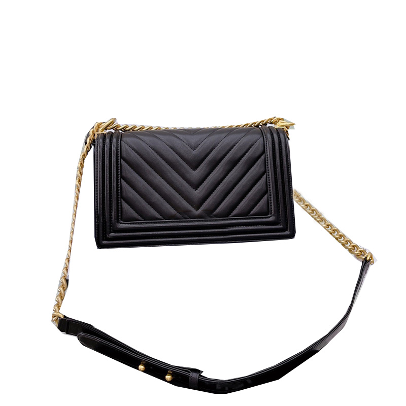 Womens Boy Lambskin Chevron Line V-stitch Quilted Bags Classic Flap Gold/Silver Hardware Adjustable Shoulder Strap Crossbody ShoulderTote Handbags 20CM/26CM, Box
Womens Boy Lambskin Chevron Line V-stitch Quilted Bags Classic Flap Gold/Silver Hardware Adjustable Shoulder Strap Crossbody ShoulderTote Handbags 20CM/26CM, Box