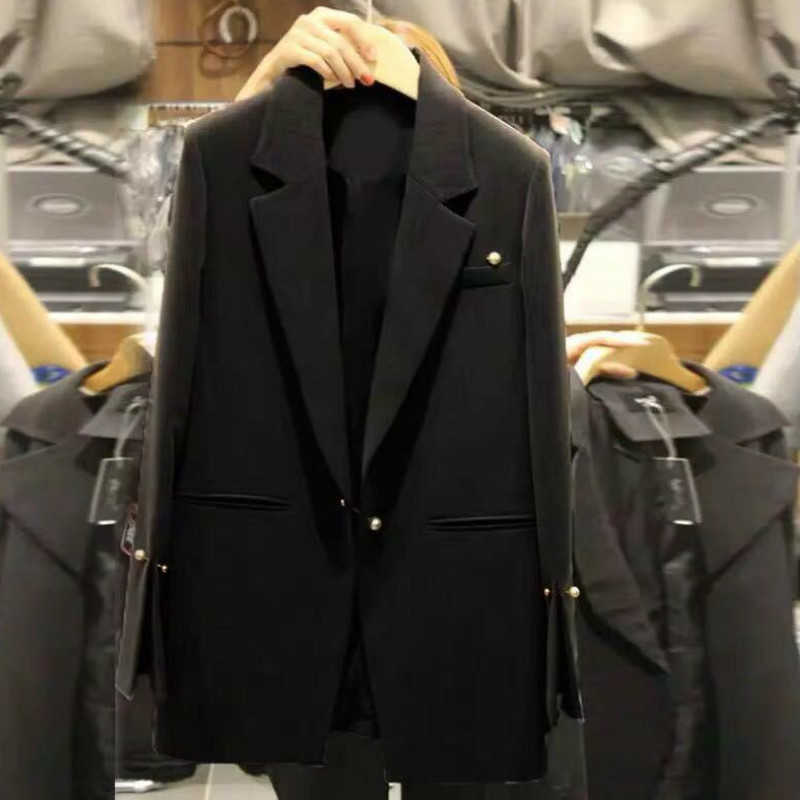 Women' blazer autumn Korean version of the solid color slim long office suit high-quality female jacket feminine 210527, Blazer-a
Women' blazer autumn Korean version of the solid color slim long office suit high-quality female jacket feminine 210527, Blazer-a
