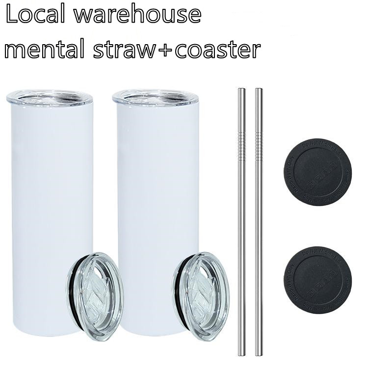 Local warehouse Sublimation Tumbler 20oz STRAIGHT Tumbler with Metal Straws Cups Stainless Steel slim Tumblers US-Abroad Rubber Bottom, White 25pcs/case
Local warehouse Sublimation Tumbler 20oz STRAIGHT Tumbler with Metal Straws Cups Stainless Steel slim Tumblers US-Abroad Rubber Bottom, White 25pcs/case