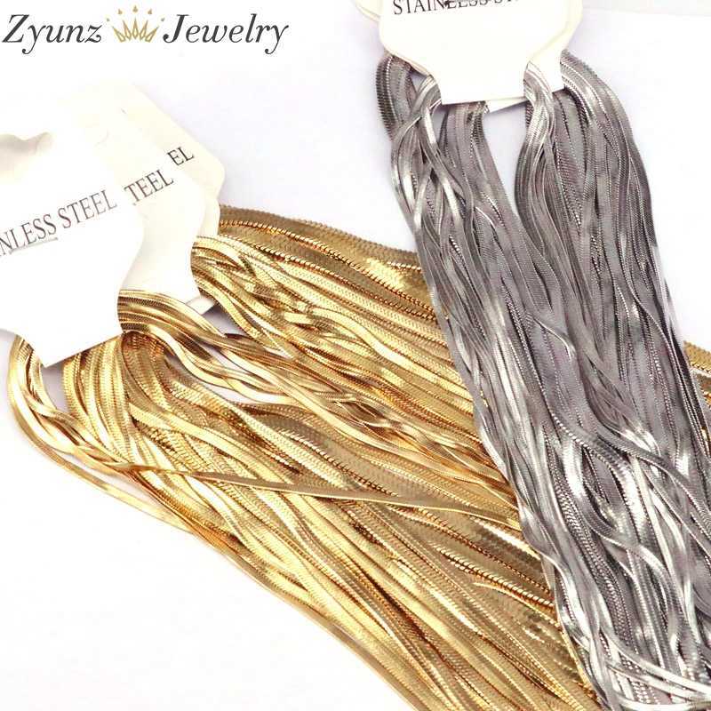 10PCS, StainlSteel chain necklace accessories fashion jewelry for women gold silver color snake chain necklace mix size X0707
10PCS, StainlSteel chain necklace accessories fashion jewelry for women gold silver color snake chain necklace mix size X0707