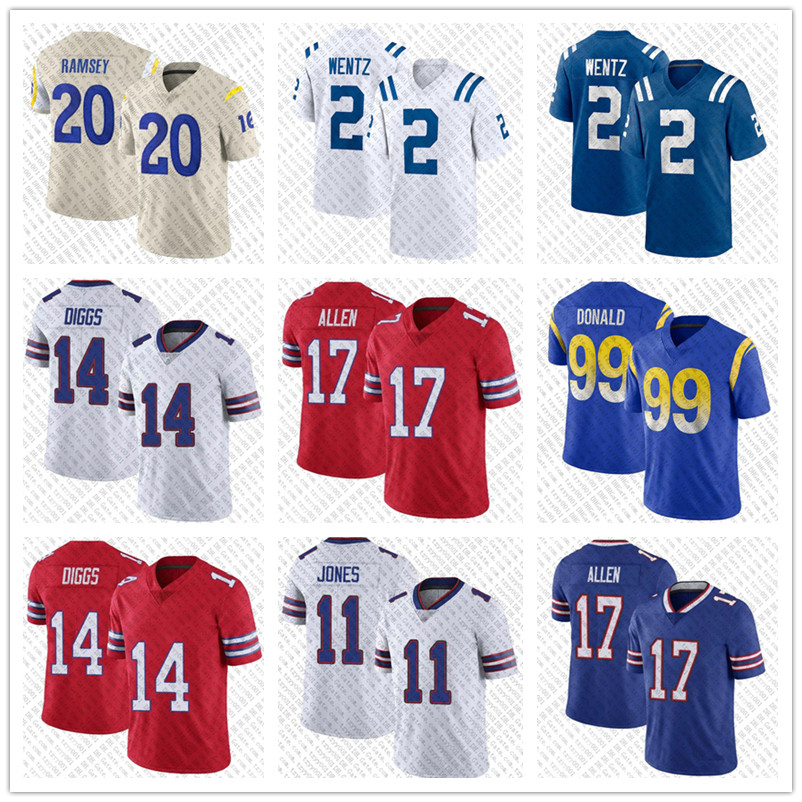 2 Carson Wentz 9 Matthew Stafford 2021 Football Jersey11 Cole Beasley Jerseys 99 Aaron Donald 20 Jalen Ramsey 17 Josh Allen 14 Stefon Diggs, As shown
2 Carson Wentz 9 Matthew Stafford 2021 Football Jersey11 Cole Beasley Jerseys 99 Aaron Donald 20 Jalen Ramsey 17 Josh Allen 14 Stefon Diggs, As shown