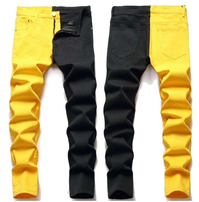 Color design autumn and winter jeans men's yellow black stretch trousers washed men's leisure
Color design autumn and winter jeans men's yellow black stretch trousers washed men's leisure